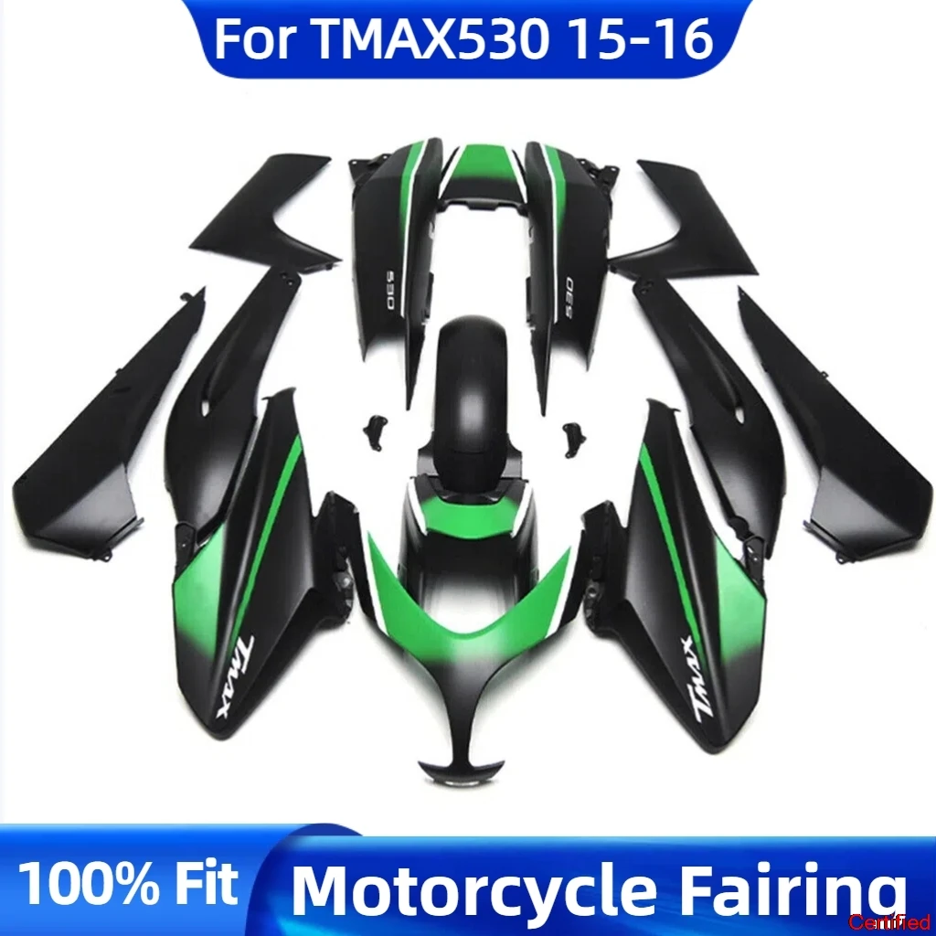 

Новый новый комплект обтекателей из АБС-пластика, подходящий для YAMAHA Tmax 530 2015 2016 15 16, комплект кузова на заказ, черный, зеленый