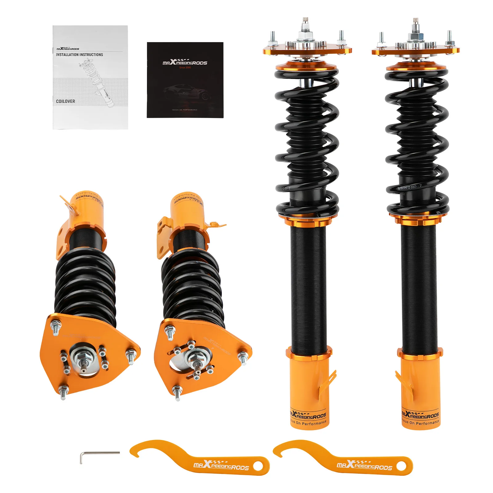 MaXpeedingrods Coilover 24 Way Adj. Damper For Subaru WRX 02-07 Forester 03-08 Coilovers Shock Absorber Suspensioin  Spring