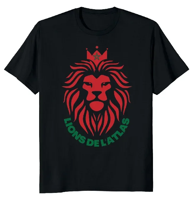 NEW LIMITED Atlas Lion Morocco Flag Classic Novelty Tee M-3XL Fast Shipping High Quality 100%Cotton Short Sleeve