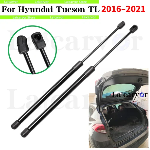 2 uds puntales de maletero para Hyundai Tucson TL SUV 2016-2021 soportes de elevación de maletero de puerta trasera resortes de Gas amortiguadores barras de brazo de apoyo
