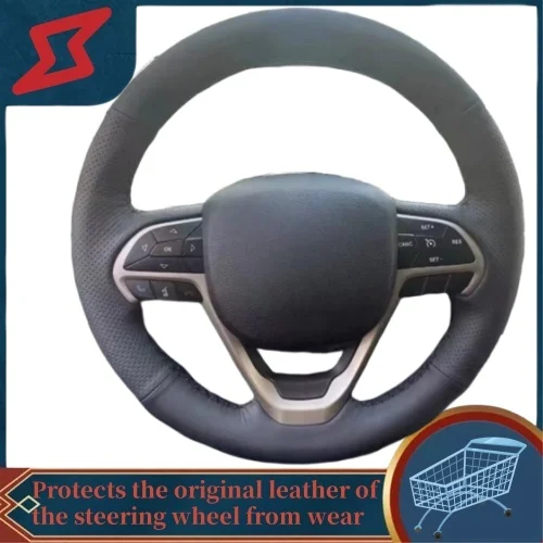 

Wear-resistant Microfiber Leather Steering Wheel Covers Are Hand-sewn For Jeep Grand Cherokee ZJ WJ WK WK2 WL 1993-2021