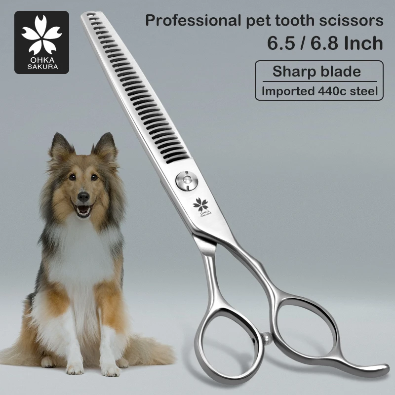 

Pet scissors trimming beauty scissors than bear dog cat shaving scissors 6.5/6.8 inch tooth scissors thinning scissors