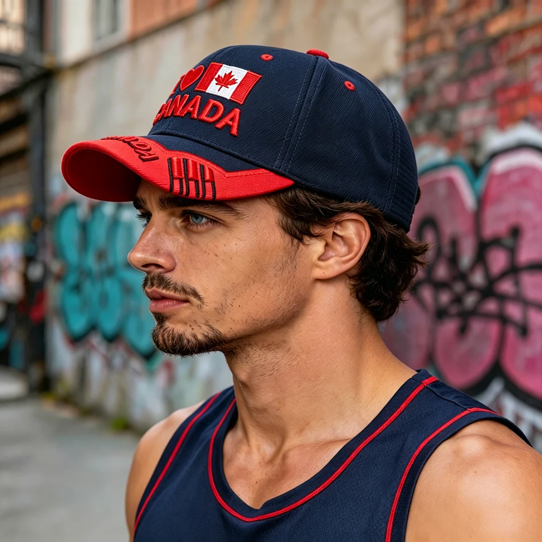 Canada Flag Men Fishing Baseball Cap of Embroidered Canada Hat Mens Snapback Bone Adjustable Women Baseball Hat Snapback Hat
