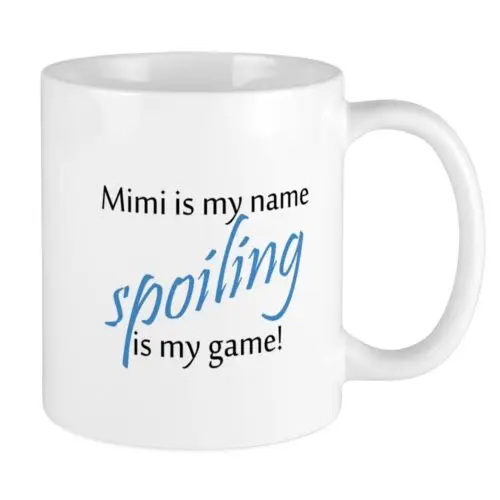 11oz mug Mimi Blues - Printed Ceramic Coffee Tea Cup Gift