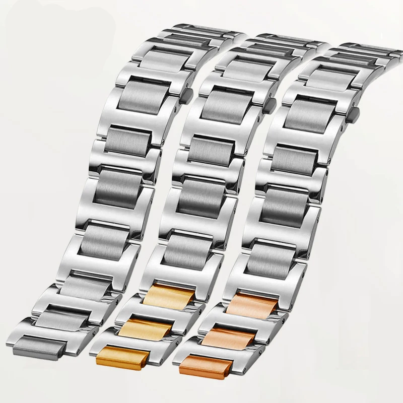 Aço inoxidável com pulseira de relógio masculino e feminino para cartier balão azul pulseira de relógio 14-8mm 16-8mm 18-11mm 20-12mm 22-14mm