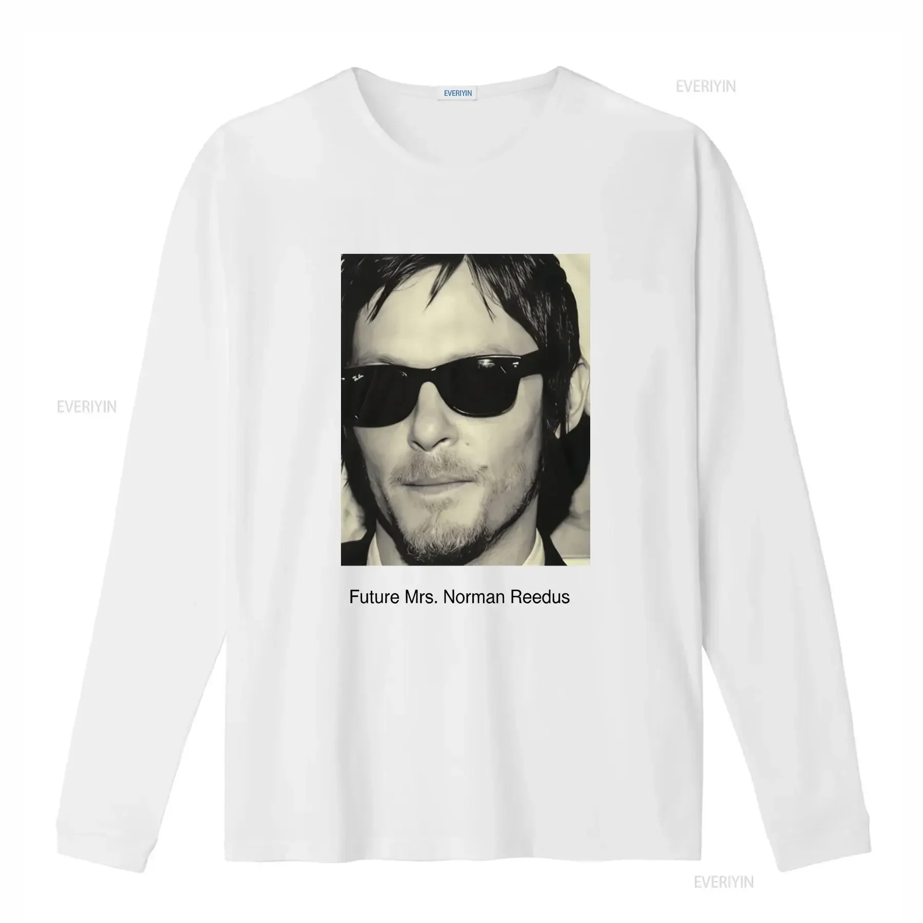 Future Mrs Norman Reedus T Shirt vintage Washed streetwear Casual homme graphic Versatile Breathable Stylish Slightly