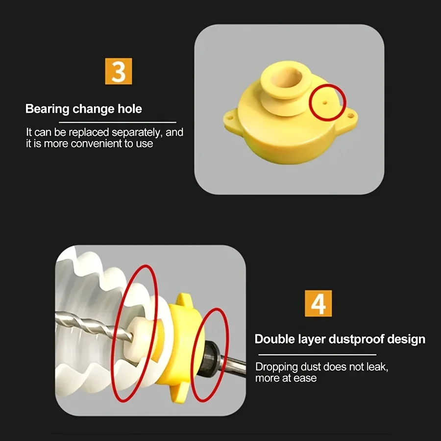 الحفر غطاء غبار جامع قابلة للتطوير المطاط الغبار وعاء الغبار جهاز أداة السلطة فائدة الملحقات للمطرقة الكهربائية