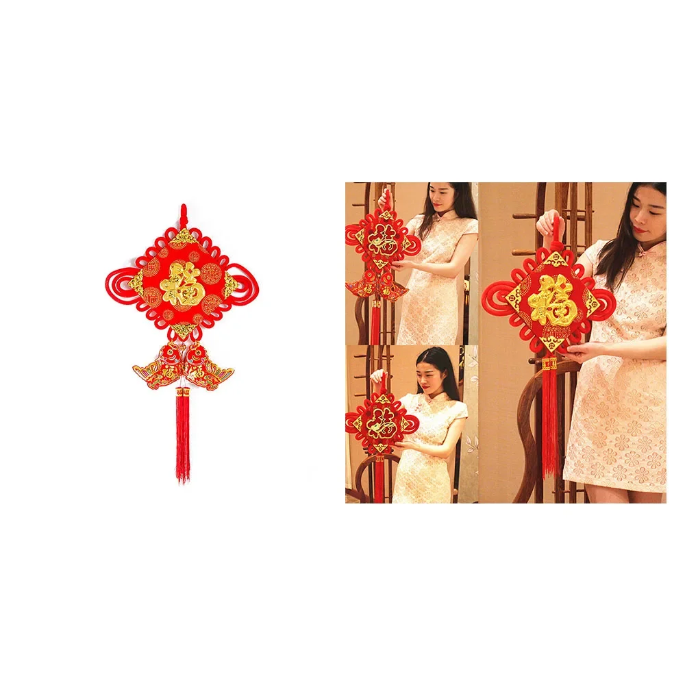 Spring Festival Chinese Knot Hanging Piece Living Room Large Blessing Decoration New Year Chinese New Year Wall Decoration