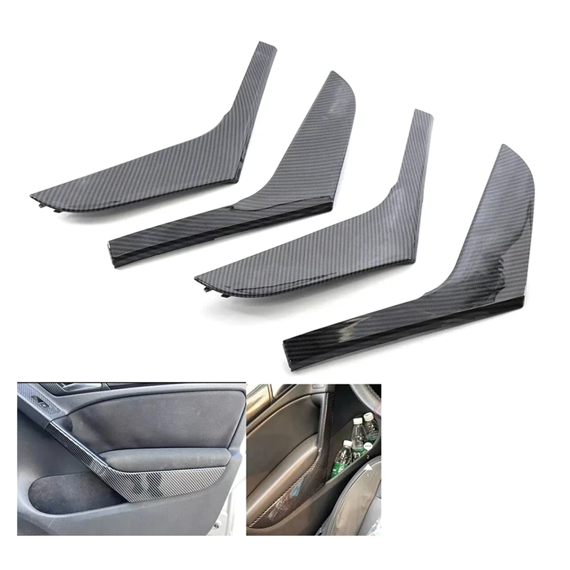 Carbon Style Set Of Interior Door Trim For Pull Handle 5K4868039A 5K4868040A For VW Golf Mk6 2010-2013 Parts