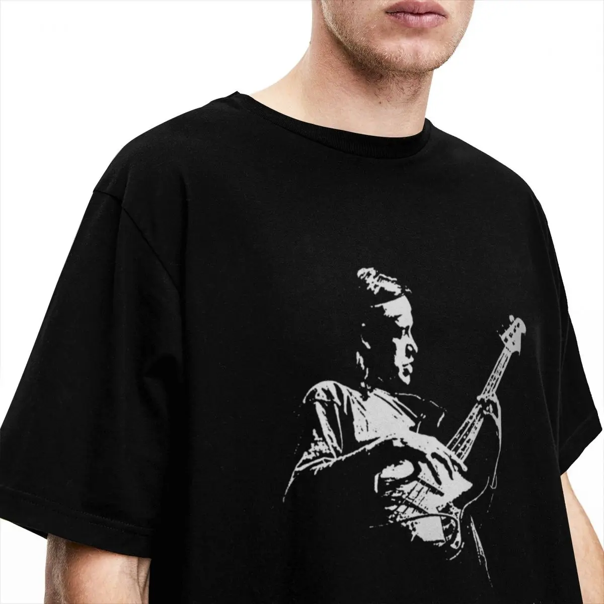 Jaco Pastorius Punk for Men Women T Shirts Merchandise Vintage Tee Shirt Short Sleeve Crewneck T-Shirts Cotton Plus Size Clothes