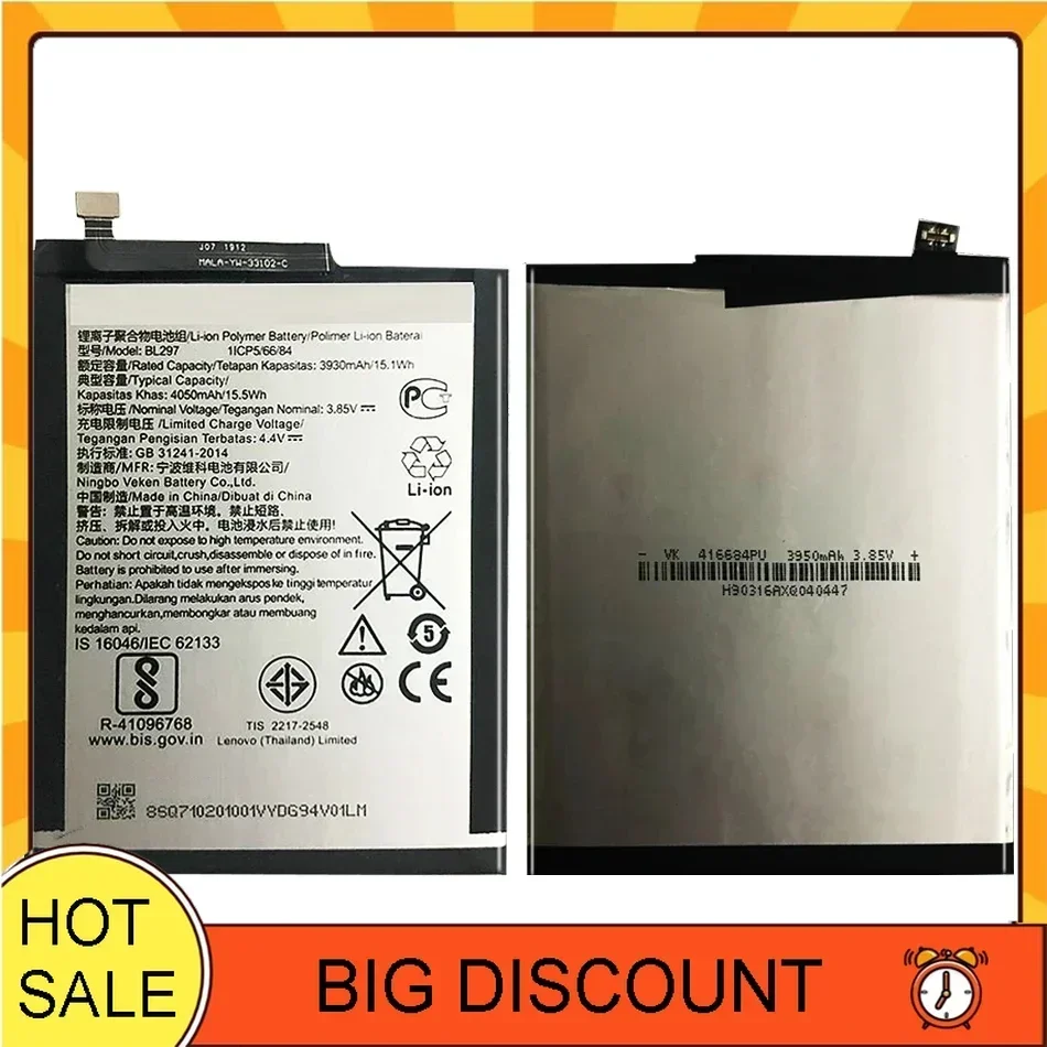 Kikiss BL297 4050mAh Battery For Lenovo K5 Pro K5Pro L38041 Z6/Z6 Lite Bateria Z6Lite Batteries