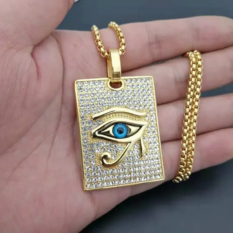 Ancient Egyptian Patron Saint Eye of Horus Necklace Men's Retro Amulet Fashion Jewelry