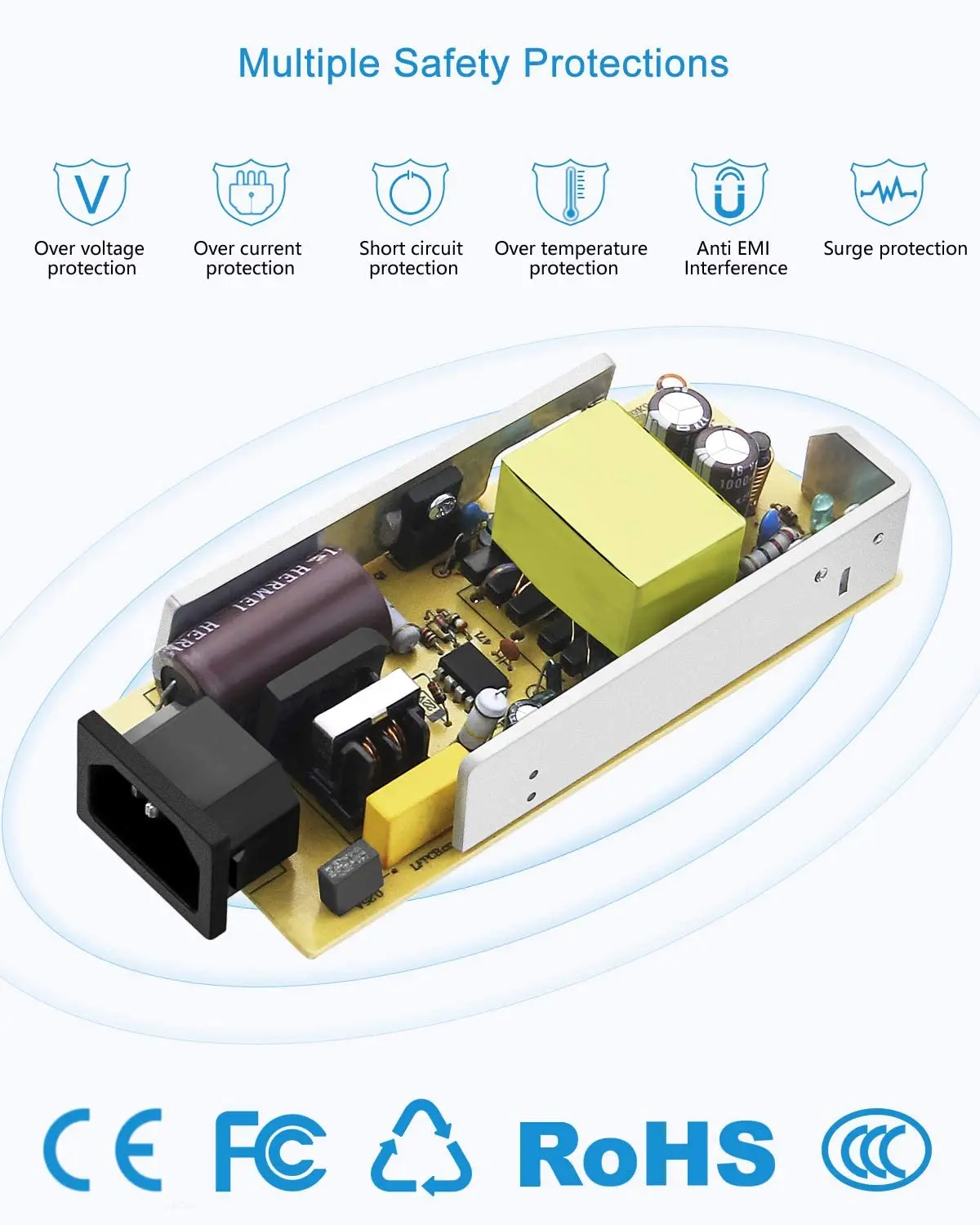 12V Power Supply With Auto Cigarette Lighter Plug 120W 96W 60W 24W Adapter Charger Converter Transformer For Car Vacuum Cleaner