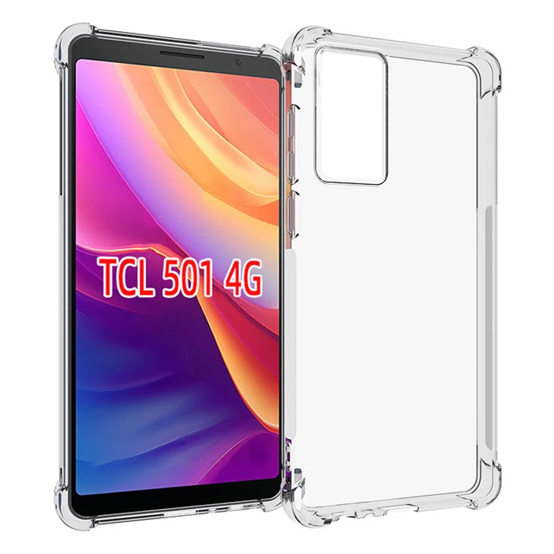 Shockproof Case for TCL 501 TCL501 4G T433D Clear Airbag Silicone TPU Back Cover Soft Phone Air Cushion Case for TCL 501 TCL501