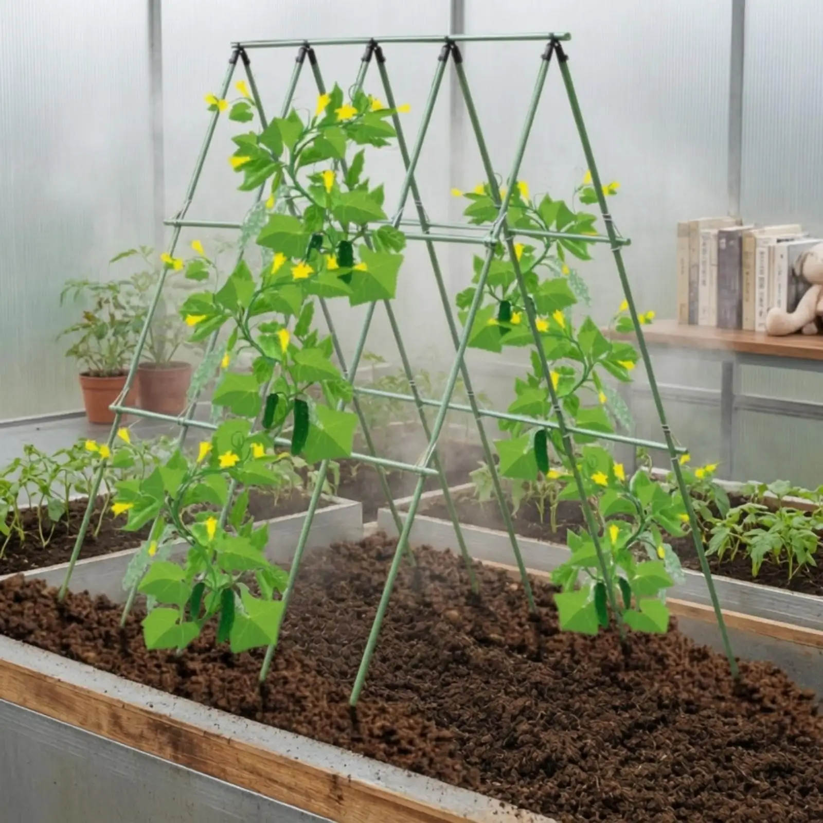 Plant Trellis with Net Upright Trellis with Climbing Reliable Net Garden Garden