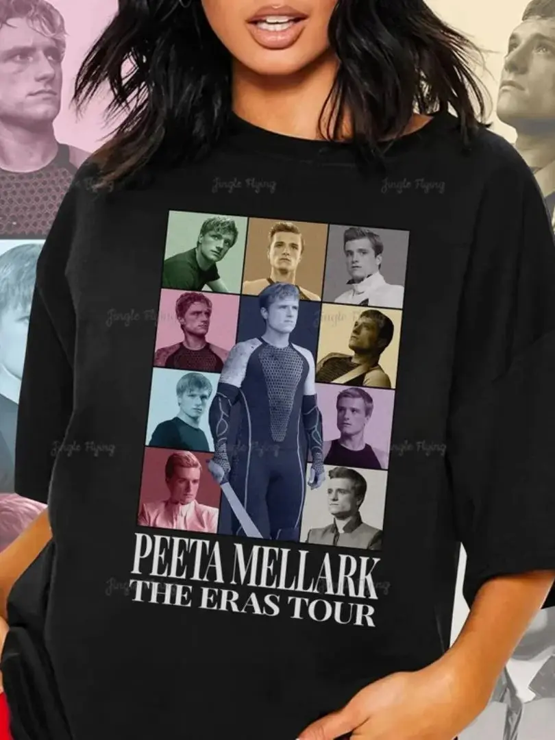 Peeta Mellark Eras Tour Shirt The Hunger Games Vintage T Shirt The Hunger Games Movie Graphic Tees For Women Trendy