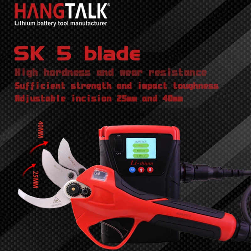 43.2V led hangtalk interzcool prograssive cutter electric pruning shear