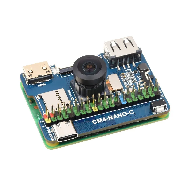 Nano Base Board (C) for Raspberry Pi Compute Module 4,  Onboard 8MP Camera，Same Size as the CM4,