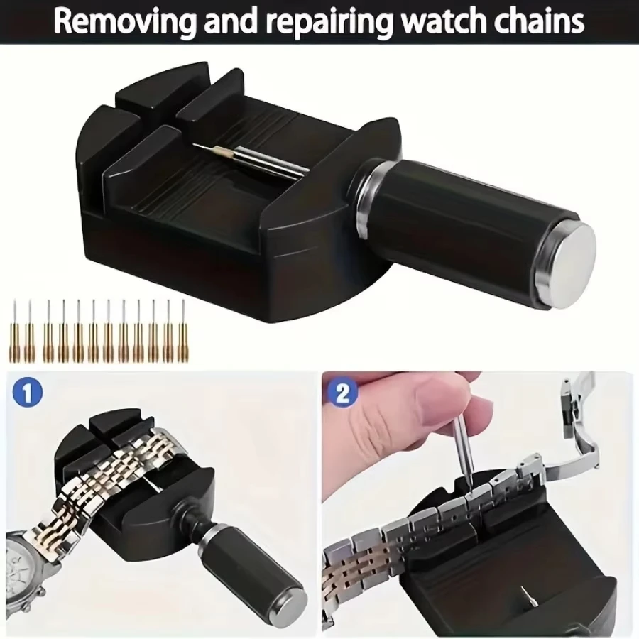 Watch Link Removal Tool Kit Strap Chain Pin Remover Band Adjustment Repair Tool for Watch Strap Chain Pin Adjustment image 6