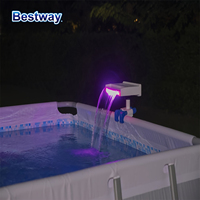 Bestway 58619 LED Waterfall for Above Ground Pools 8 Colour Patterns with LED LightsNo Battery