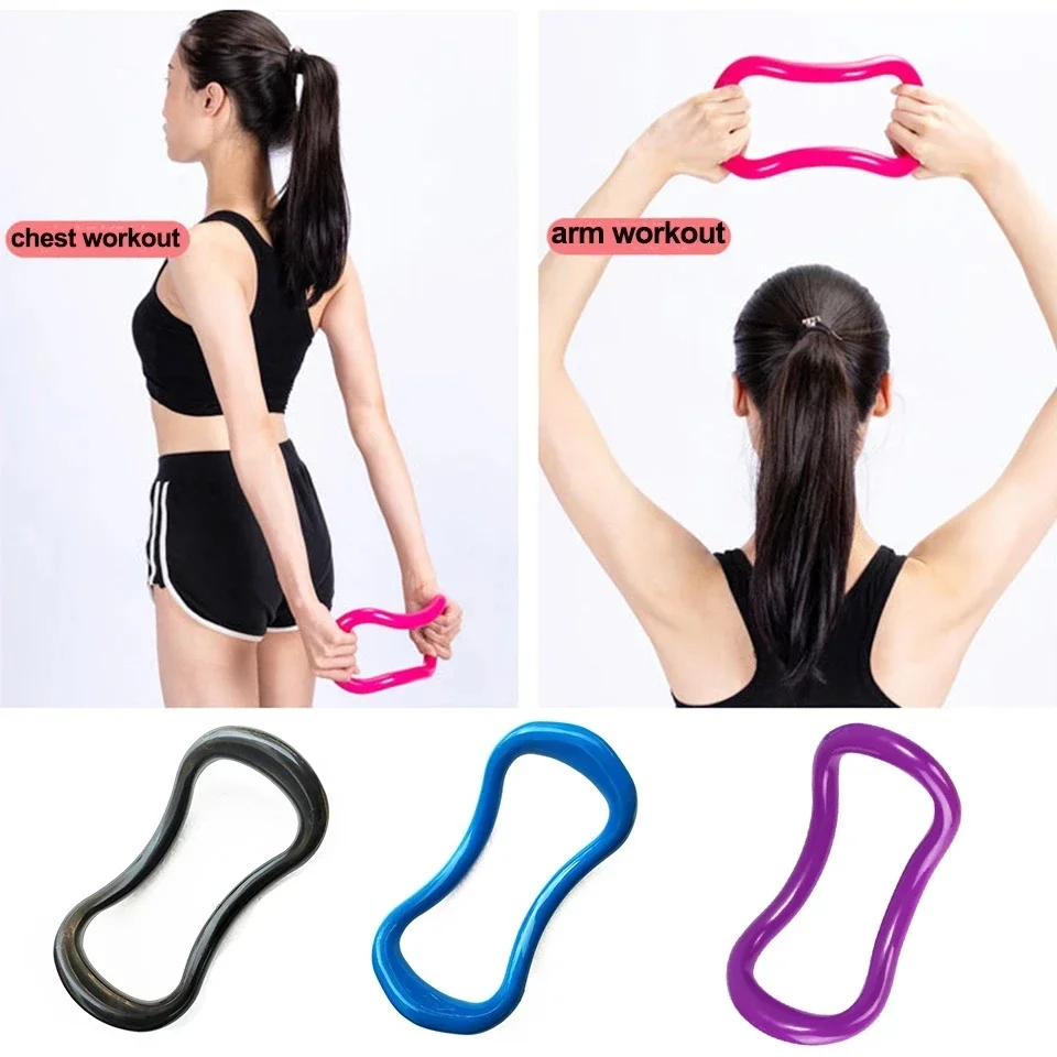 Cerchio yoga Pilates Anello elasticizzato Home Donna Attrezzatura per il fitness Massaggio fasciale Allenamento del corpo Esercizio Strumento di