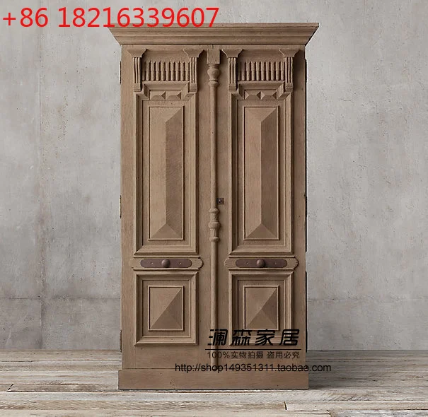 

Французский шкаф из цельного дерева в стиле ретро, европейский неоклассический дубовый шкаф, американский шкаф с двойной дверью из цельного дерева