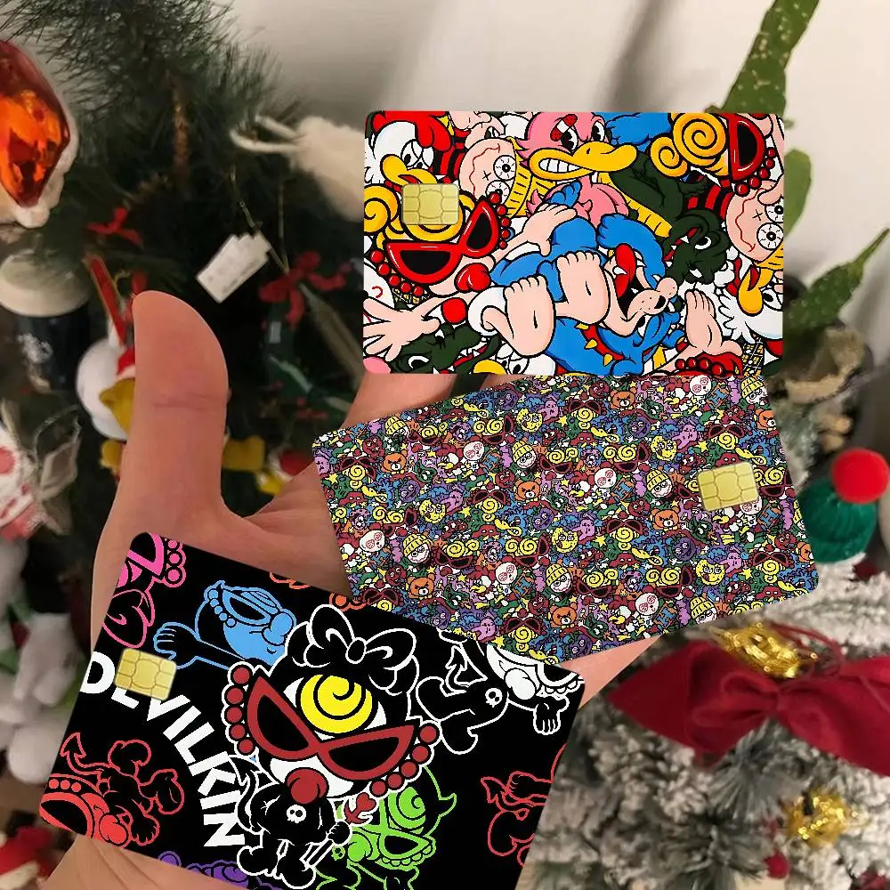 Japan Fashion Hysteric Mini Game Film Cover Sticker Case for Small Chip Credit Debit Card Front Side