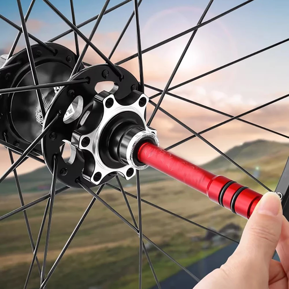 Nabendurchsteckachsen-Adapter 12 auf 9 mm, 110, 135, 142, 148 mm, 15 auf 9, 100 mm Steckachse auf Schnellspanner für MTB- und Rennrad-Vorder- und Hinterrad – Detail 12