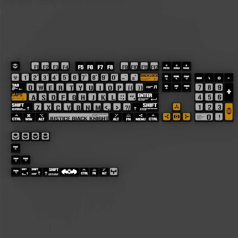 Black and White Knight Theme Keycaps Set Resin Sublimation Transparent ASA Profile Key Caps Machanical Keyboard Custom Keycaps