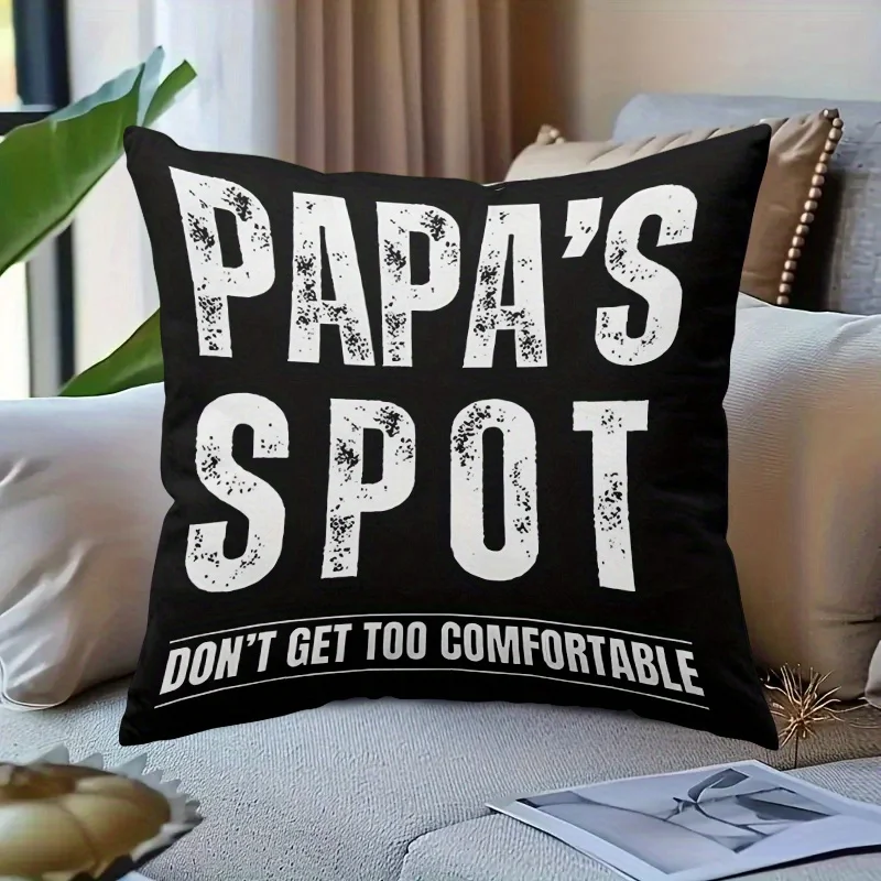 Double Sided Funny Grandpa Spotted Pattern Decorative Throw Pillow Case Humorous Figure Art Cushion Cover for Sofa Home Decor