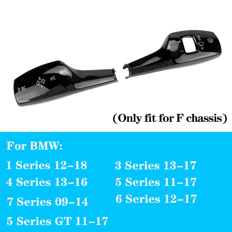 Carro Turn Signal Pára-brisas Wiper Lever Switch Tampa Guarnição para BMW 1 3 5 6 7 Series GT F30 F35 F20 F21 F10 F11 F18 F07 F01 F02