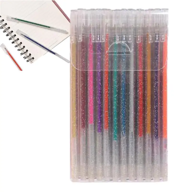 

Glitter Colored Markers Art Gel Pens with Shine Sparkle in Multicolor Multipurpose Art Supplies Smooth Ink for Kids Adults