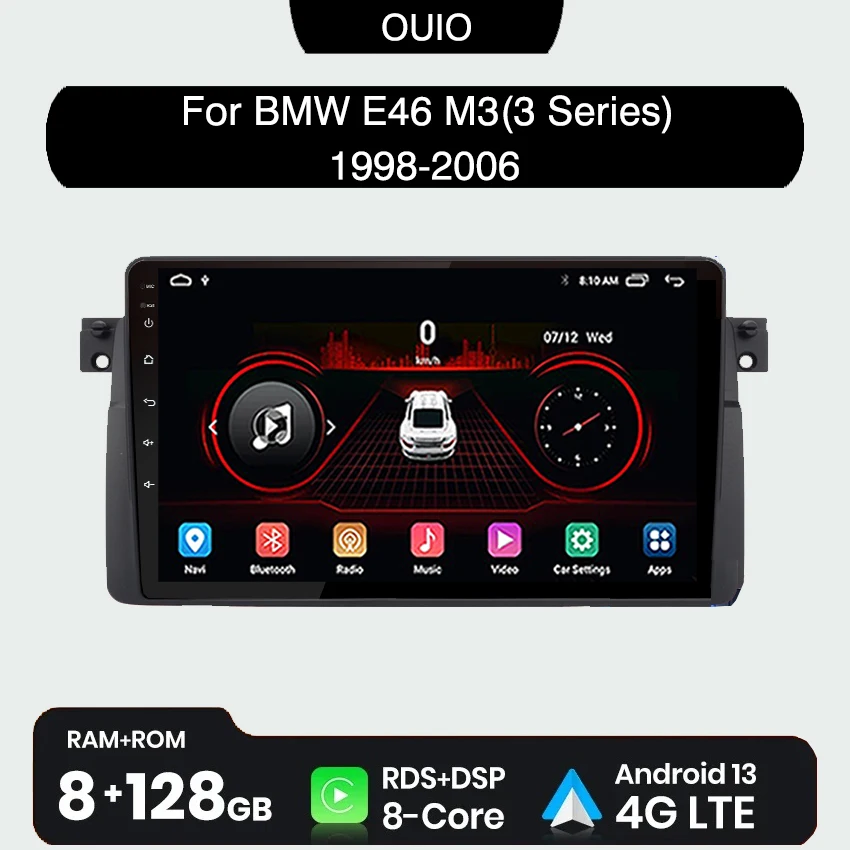 

Android13 For BMW E46 M3 318/320/325/330/335 1998-2006 Car Radio Multimedia Video Player carplay Auto GPS Navigation 2din No dvd
