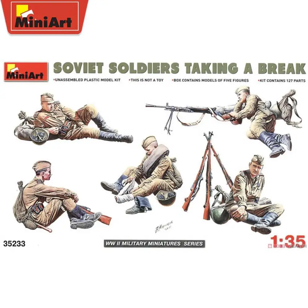 MiniArt 35233 1/35 Soviet Soldiers Taking A Break - Scale Model Kit