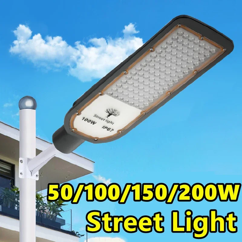 

50/100/150/200W 6500K Waterproof IP67 SMD3030 High Brightness AC85-265V LED Street Lights For Outdoors Yard Lighting Wall Light