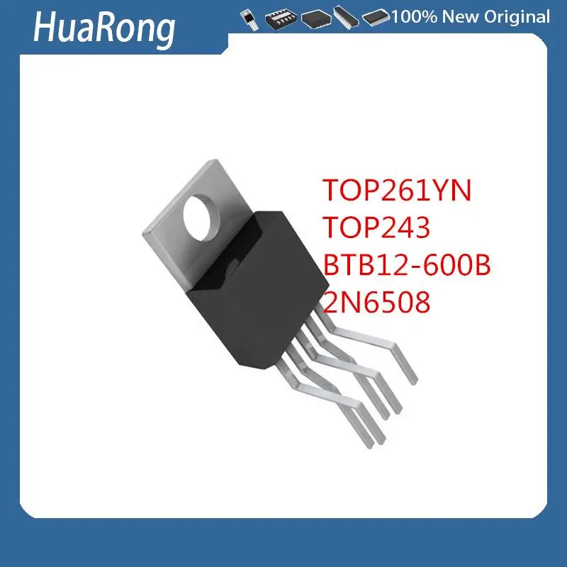 10Pcs/Lot   TOP261YN TOP261Y   TOP243 TOP243YN   BTB12-600B BTB12600B 12A 600V    2N6508 2N6508G  SCR   TO220-5