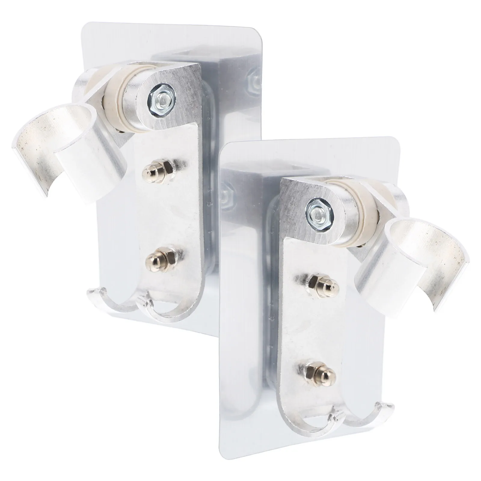 

2pcs Head Holder Adjustable Aerospace Aluminum No Drill Wall Mount 360 Degree Rotatable Bathroom Accessories Multifunctional