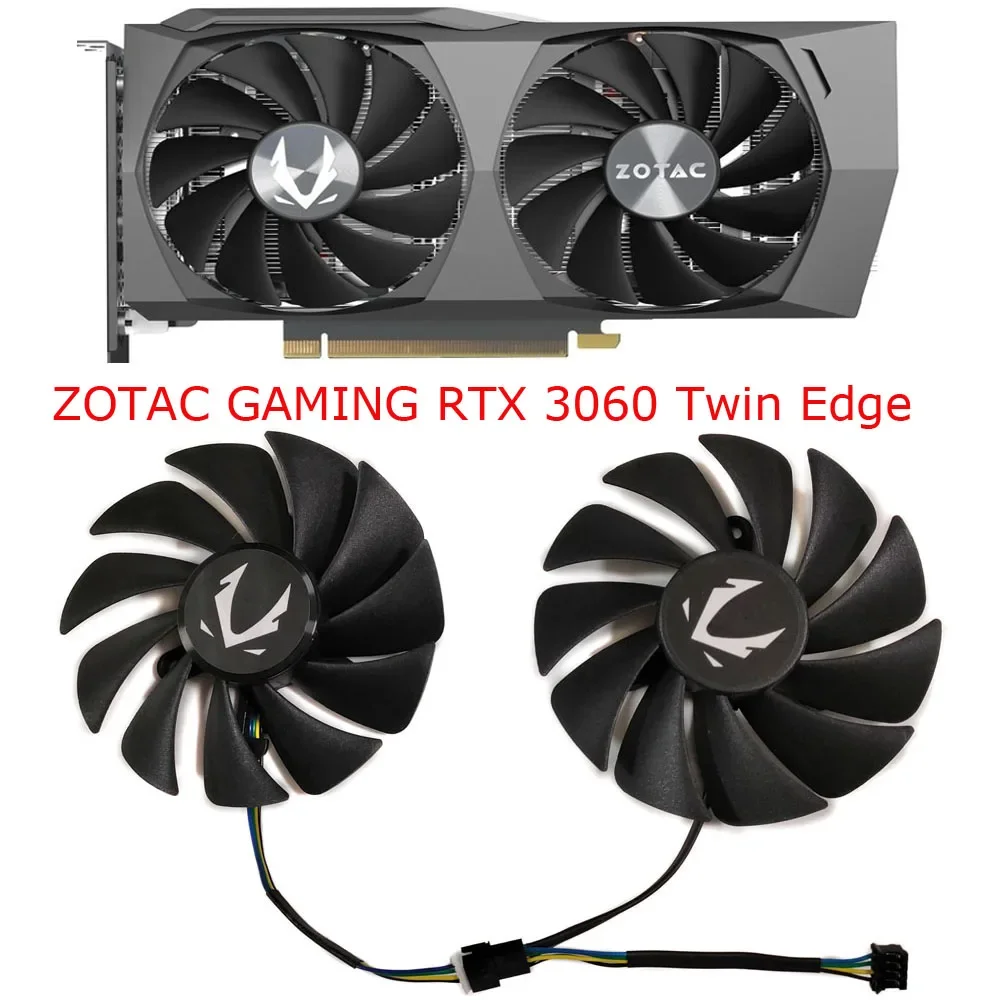 2Pcs/Set,GA92S2H,Graphics Card Fan,VGA Cooler,For ZOTAC GAMING RTX 3060 Twin Edge,For ZOTAC GAMING RTX 3060Ti Twin Edge LHR