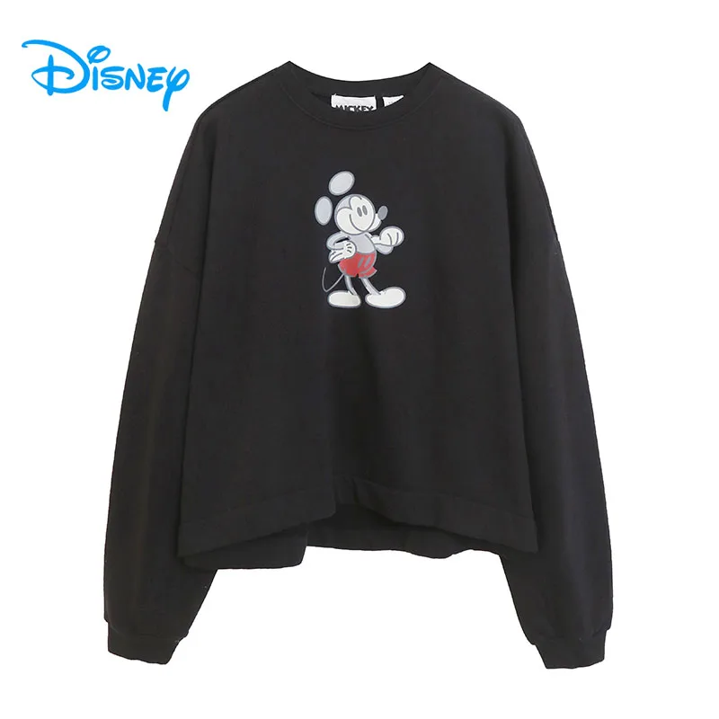 Disney Sweatshirt Women Casual O Neck Pullover Tops Mickey Mouse Cartoon Long Sleeve Loose Jumper Streetwear Femme 5 Colors