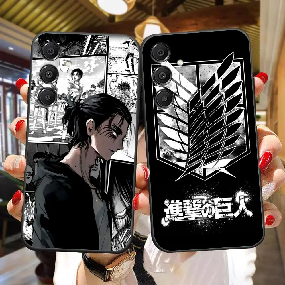 Phone Case For Samsung A14 A15 A16 A17 A22 A23 A26 A27 A32 A35 A36 A52 A53 A54 A55 A56 A57 A71 A72 Cover Eren A-Attack On Titan