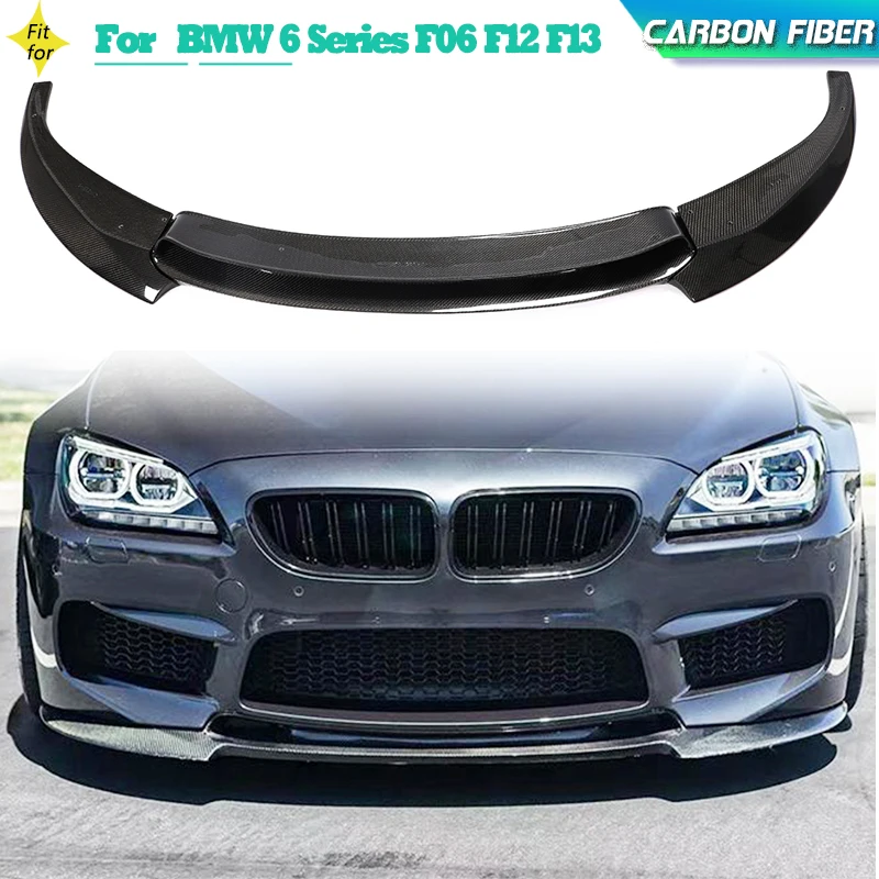 

Front Bumper Lip Splitters for BMW 6 Series F06 F12 F13 M6 Base Sedan Convertible Coupe 2014-2017 Front Lip Carbon Fiber / FRP