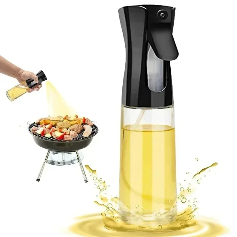 200ml / 300ml Multipurpose Oil Spray Bottle for Cooking and Grilling with Dropper Bottle Glass Sprayer Dispenser