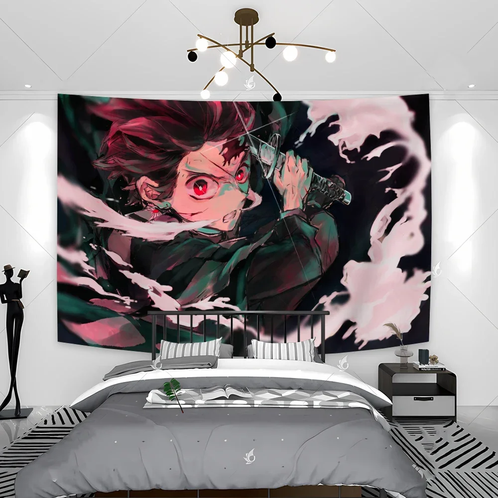 Anime Tapestry Cartoon Tapestry Ghosts Digital Printed Terylene Cloth Large Size Tapestry For Home Wall Hanging