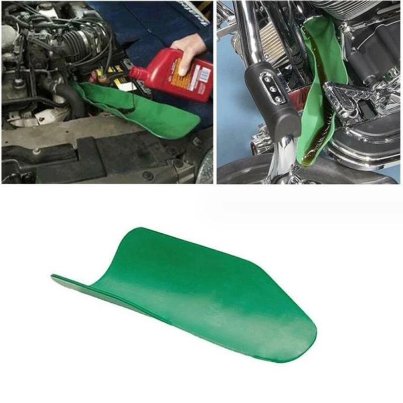 1PC Foldable Car Funnel Oil Guide Plate Motorcycle Truck Auto Engine Oil Gasoline Filling Tools Flexible Draining Tool