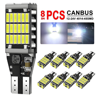 2/4/8 PCS T15 W16W LED Bulb CANBUS Error Free 12V 24V 1000LM 4.5W 45SMD 6500K Bright White Car Tail Reverse Bakup Parking Lights