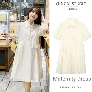 Summer maternity dress, maternity dress, loose nest dresses, plus size, nursing skirt for mother, floor 10 Main Sales Breastfeeding Dress - №6