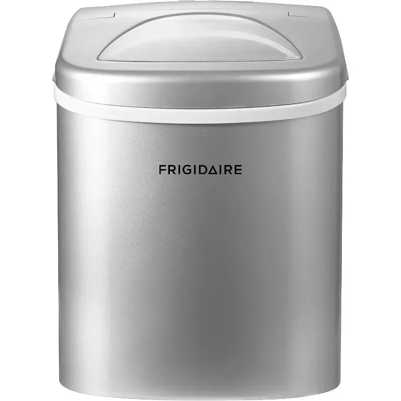 Frigidaire EFIC108-SILVER Counter top Portable, 26 lb per Day Ice Maker Machine, Silver