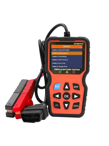 Hc368Pro Obd2 Car Diagnostic Scanner 2-in-1 Engine Fault Code Reader Can Clear Fault Diagnostic Codes Battery Health / Load / Start / Charging Detection Fault Scanning Tool