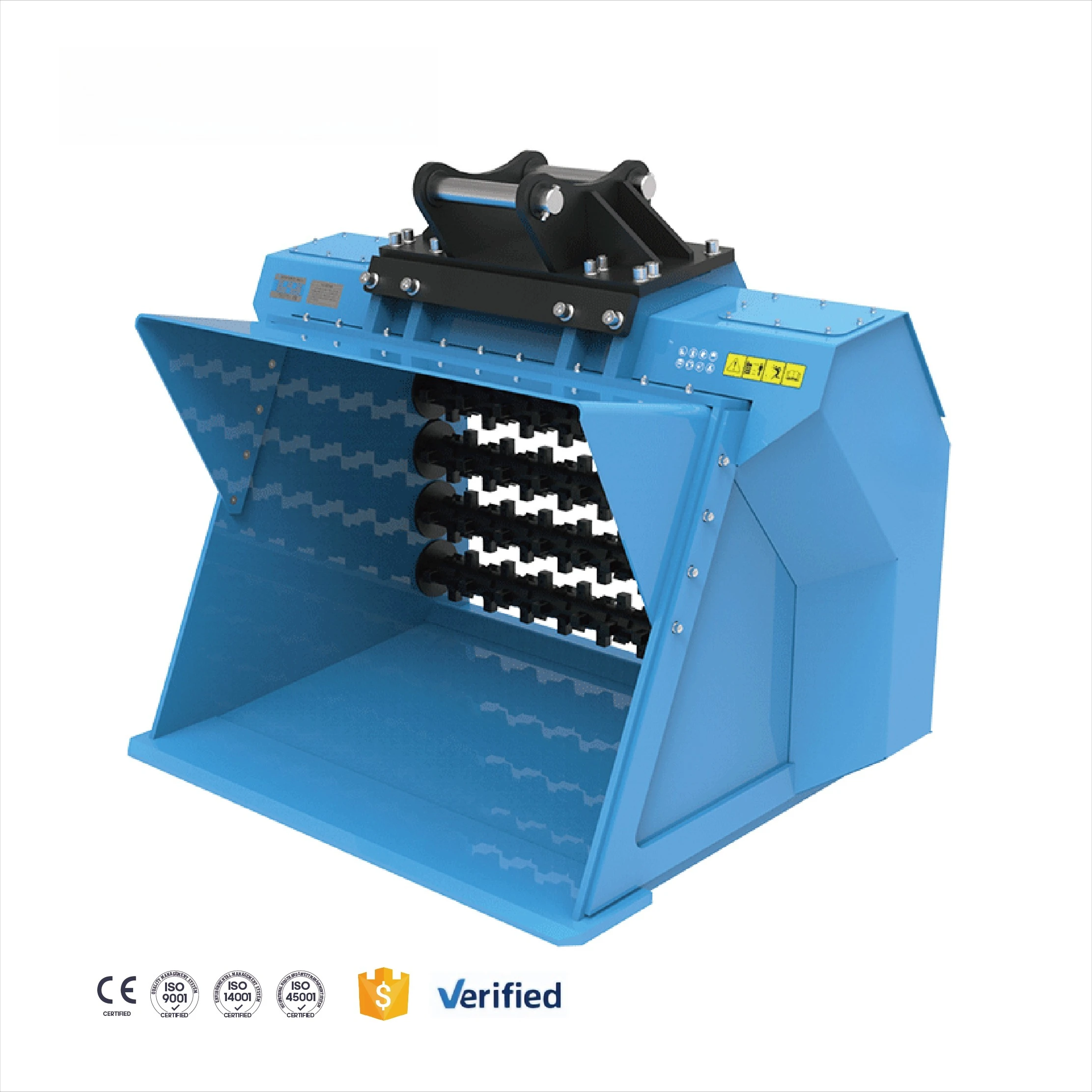 YT-600 Separation of Rock and Soil Hydraulic Oil Flooding Compost and Earthmoving Screening Bucket for Construction Equipment