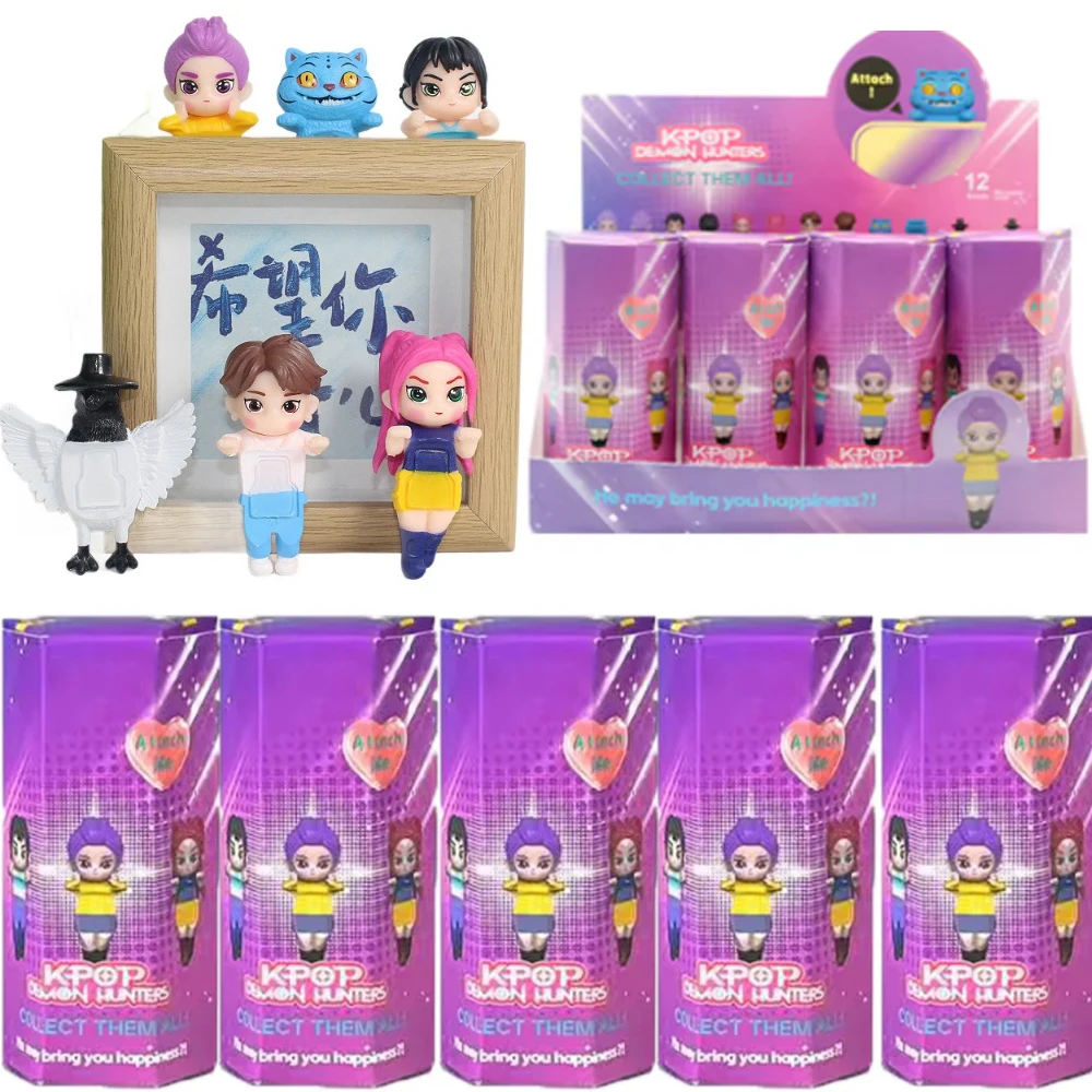 2025년 핫셀링 K팝 데몬 헌터즈 블라인드 박스 시리즈 애니메이션 피규어 장식품 인형 팬 어린이 생일 선물 랜덤 블라인드 박스